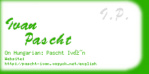 ivan pascht business card